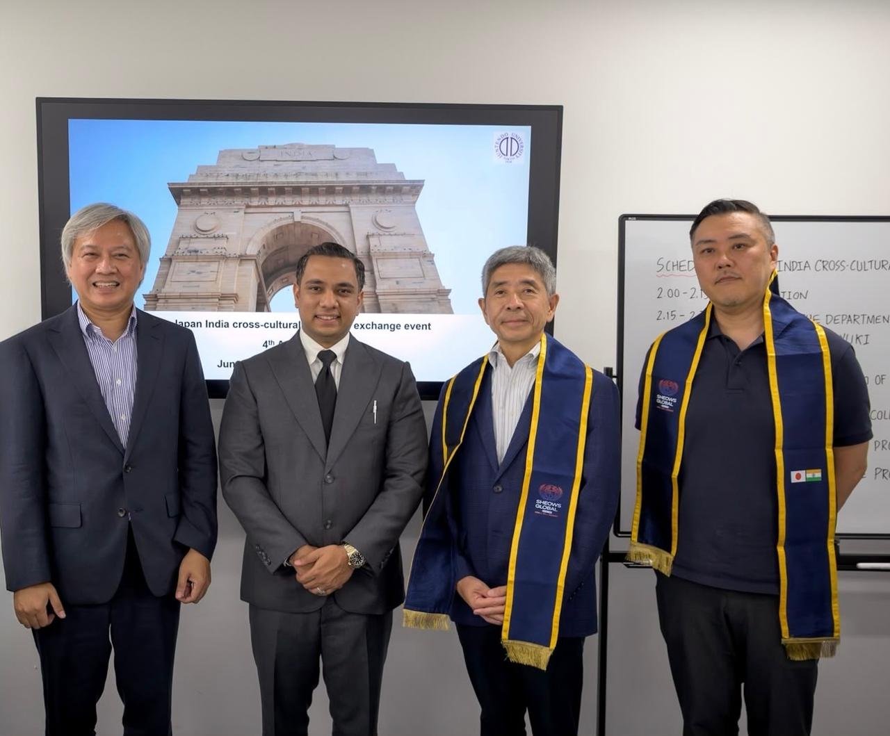 Japan-India cross-cultural academic exchange event with Juntendo University