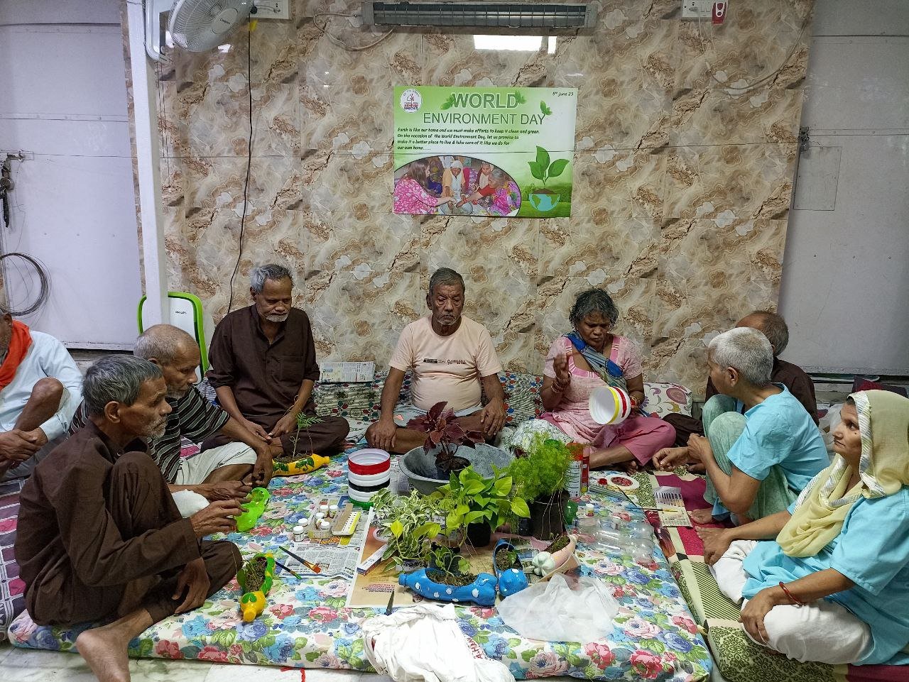 A Green Initiative by the Wise: Planting Saplings in Old Plastic Bottles